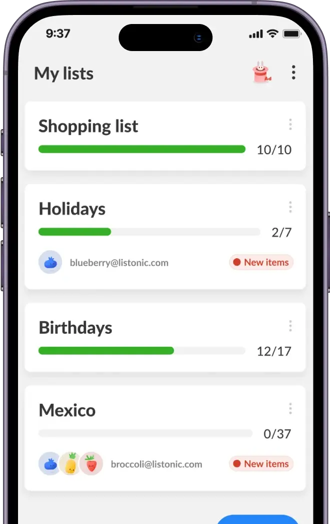 Make & edit lists feature preview