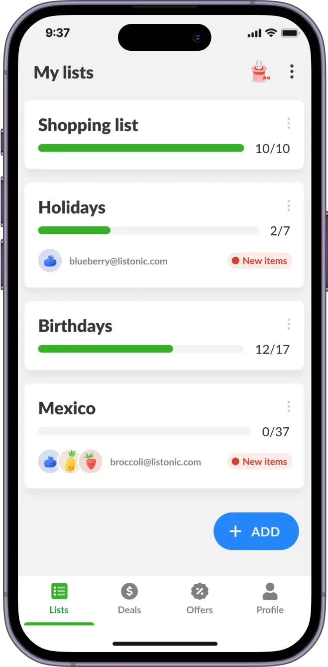 Make & edit lists feature preview